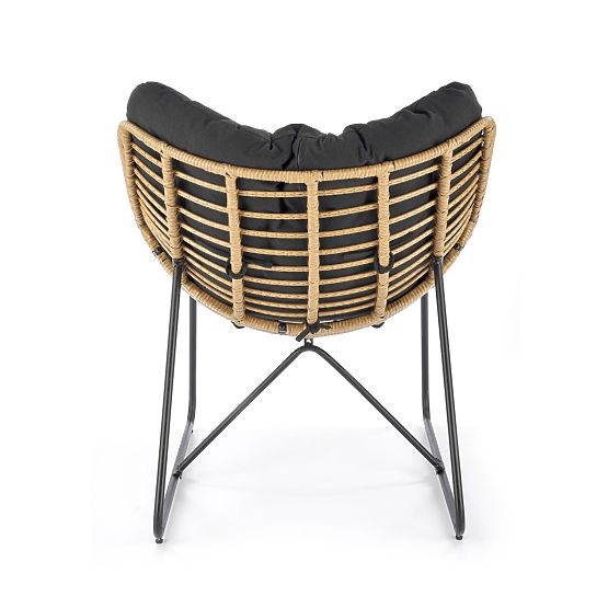 WHISPER fotel - fekete / natúr