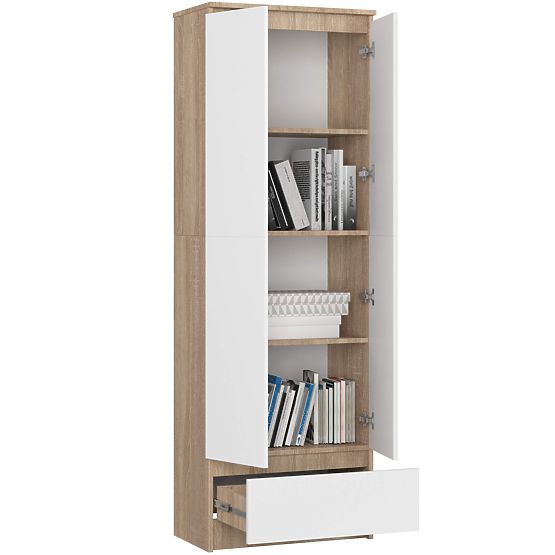 ZÁRT POLC R60 2D 1SZ CLP PK SONOMA TÖLGY / FEHÉR