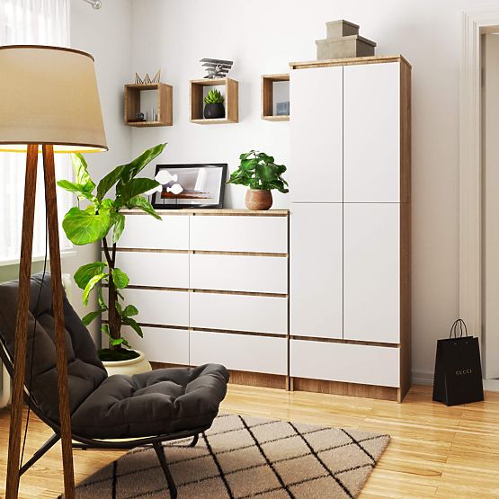 ZÁRT POLC R60 2D 1SZ CLP PK SONOMA TÖLGY / FEHÉR