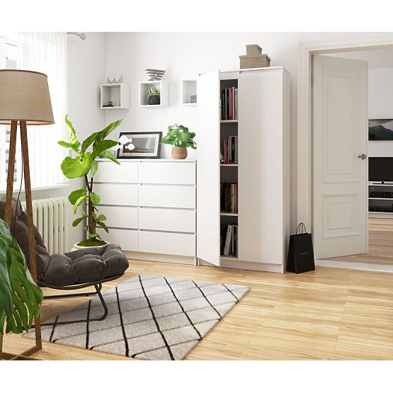 ZÁRT POLC R80 2D 8P CLP FEHÉR