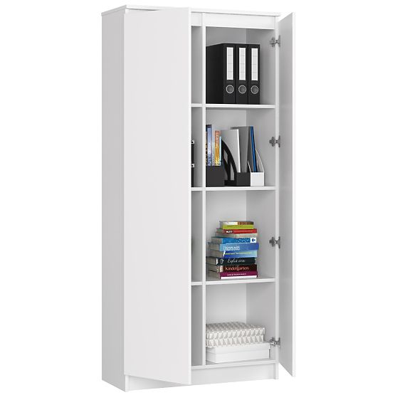 ZÁRT POLC R80 2D 8P CLP FEHÉR