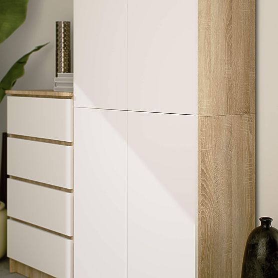 ZÁRT POLC R80 2D 8P CLP TÖLGY SONOMA / FEHÉR