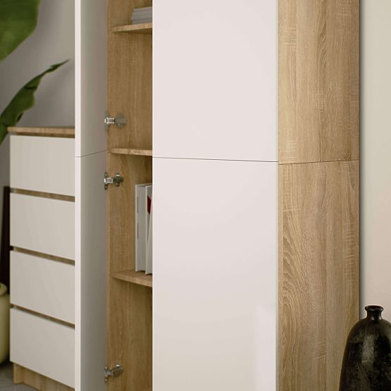 ZÁRT POLC R80 2D 8P CLP TÖLGY SONOMA / FEHÉR