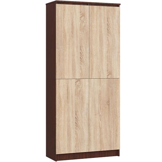 ZÁRT POLC R80 2D 8P CLP WENGE / SONOMA