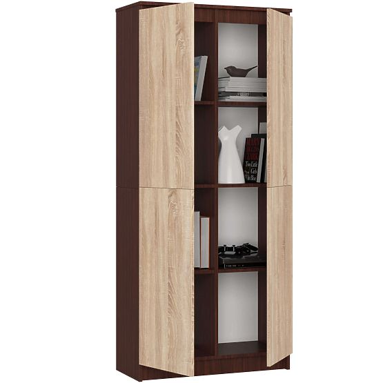 ZÁRT POLC R80 2D 8P CLP WENGE / SONOMA
