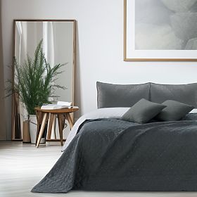 ALHAMBRA ágytakaró szürke nyomtatott anyag mikroszálas 220x240 DecoKing