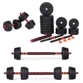 Állítható súlyzók 2 x 15kg súlyzó készlet 30kg rúd