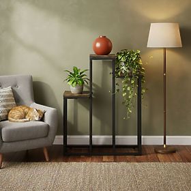 Álló virágtartó állvány 3 polcos loft dísz ModernHome, MODERNHOME