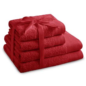 AMARI törölköző - AMELIAHOME piros szín klasszikus stílus 2*70x140+2*50x100 AmeliaHome