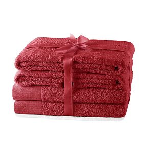 AMARI törölköző - AMELIAHOME piros szín klasszikus stílus 2*70x140+4*50x100 AmeliaHome