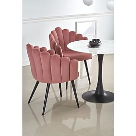 AMBROSIO kerek asztal, lap - üveg, láb - fekete (2p=1db), Halmar