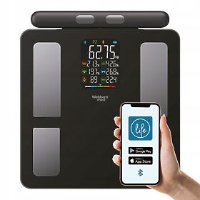 Analitikai fürdőszobai mérleg 15 paraméter Apple Health Google Fit SCALA WEBBER, WEBBER