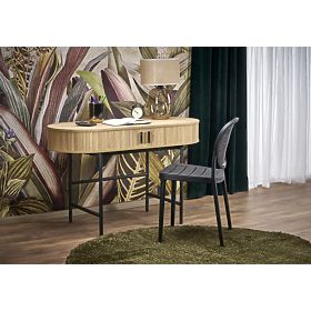 B51 íróasztal természetes/fekete (1p=1db), Halmar