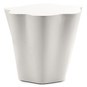 Bow oldalsó asztal 49 cm, szürke-bézs, fényes, lekerekített formák