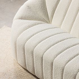 Caballo nappali kanapé 2 személy részére, világos bézs, lekerekített forma