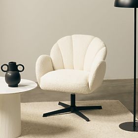 Casablanca forgószék fehér, boucle, lectus