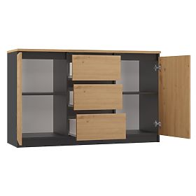 COSTA 1D3S/2D3S BA ANTRACYT ARTISAN komód