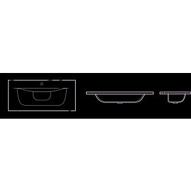 Egymedencés bútor mosdó 100 cm