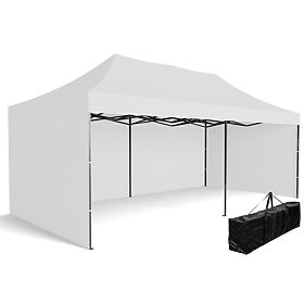 Expressz kereskedelmi pavilon - 3x6 m - fehér, Bauerkraft
