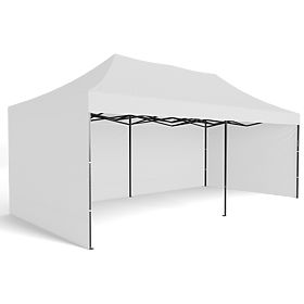 Expressz kereskedelmi pavilon - 3x6 m - fehér, Bauerkraft