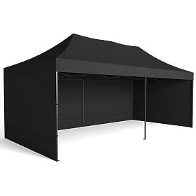 Expressz kereskedelmi pavilon - 3x6 m - fekete, Bauerkraft