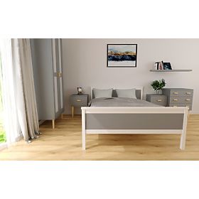 Fa ágy Ikar 200 x 90 cm - szürke-fehér