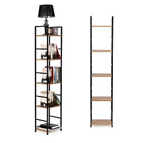 Fa modern fa polc fém kerettel LOFT 5 polc, MODERNHOME