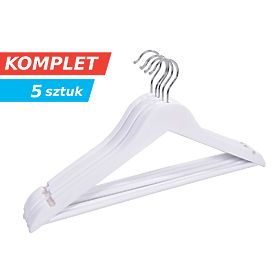 Fa RONDO fa vállfa szett 5 db fehér