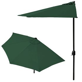 Fali fél napernyő teraszra 2,7m zöld, MultiGarden