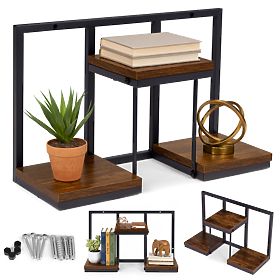 Fali virágtartó függő polc virágoknak dekoráció 3 szintes loft ModernHome, MODERNHOME