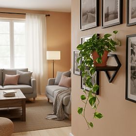 Fali virágtartó függőpolc növényekhez loft dekoráció gyémánt ModernHome, MODERNHOME