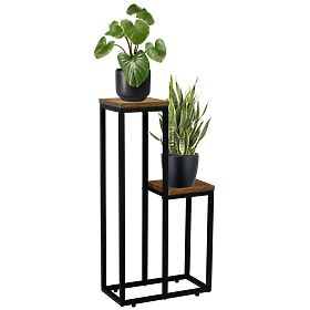 Fekete virágtartó Hazel Rustic antik tölgy