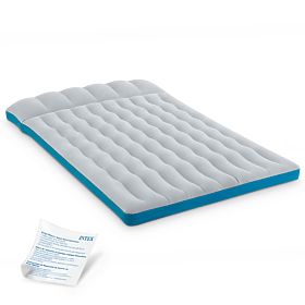 Felfújható kétszemélyes kemping matrac 193x127x17 cm ágy háttámlával INTEX 67999