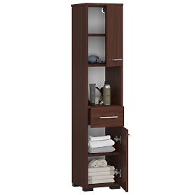 FIN 2D 1SZ 1W WENGE FÜRDŐSZOBAI POLC