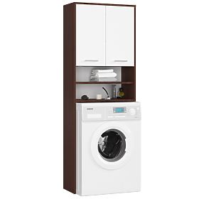 FIN FÜRDŐSZOBA SZEKRÉNY MOSÓGÉP FÖLÉ WENGE / FEHÉR