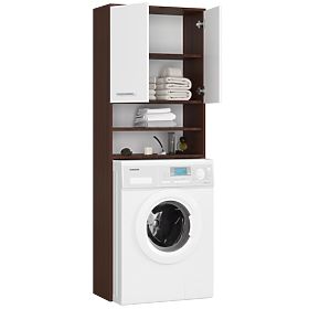 FIN FÜRDŐSZOBA SZEKRÉNY MOSÓGÉP FÖLÉ WENGE / FEHÉR