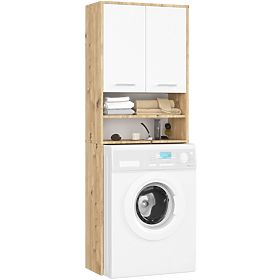 FIN FÜRDŐSZOBAI POLC MOSÓGÉP FÖLÉ ARTISAN TÖLGY - FEHÉR