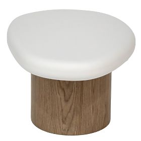 Floe oldalasztal 50 cm, fehér/dió