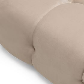 Fluf Big 96 cm moduláris puff világos bézs, bársony