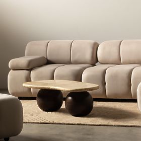 Fluf Big bal oldali modul világos bézs, bársony