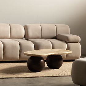 Fluf Big jobb oldali modul világos bézs, bársony