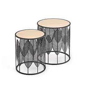 FOLLA 2 pados padkészlet fekete / természetes (1p=1db), Halmar