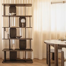 Fonticelle lekerekített polc, tömör tölgyfa, furnér, eszpresszó