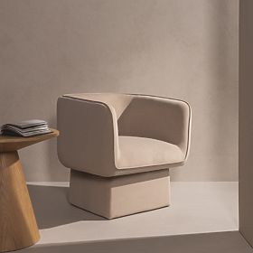 Forgószék One világos bézs, velúr