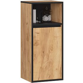 FÜGGŐ FÜRDŐSZOBAI SZEKRÉNY VAMI W35 1D 1W TÖLGY CRAFT / FEKETE