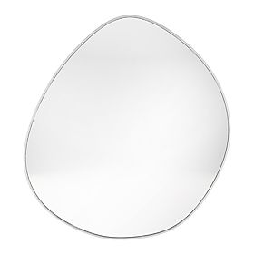 Függő tükör ezüst keretben Alonzo, 64x60 cm, szabálytalan alak