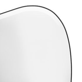 Függő tükör fekete keretben Frivatti, 60x100 cm, szabálytalan alak