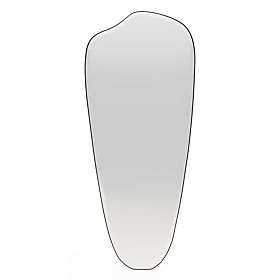 Függő tükör fekete keretben Frivatti, 60x140 cm, szabálytalan alak