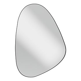 Függő tükör fekete keretben Libia, 76x51 cm, szabálytalan alak