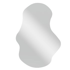 Függő tükör fekete keretben Zoe, 80x55 cm, szabálytalan alak